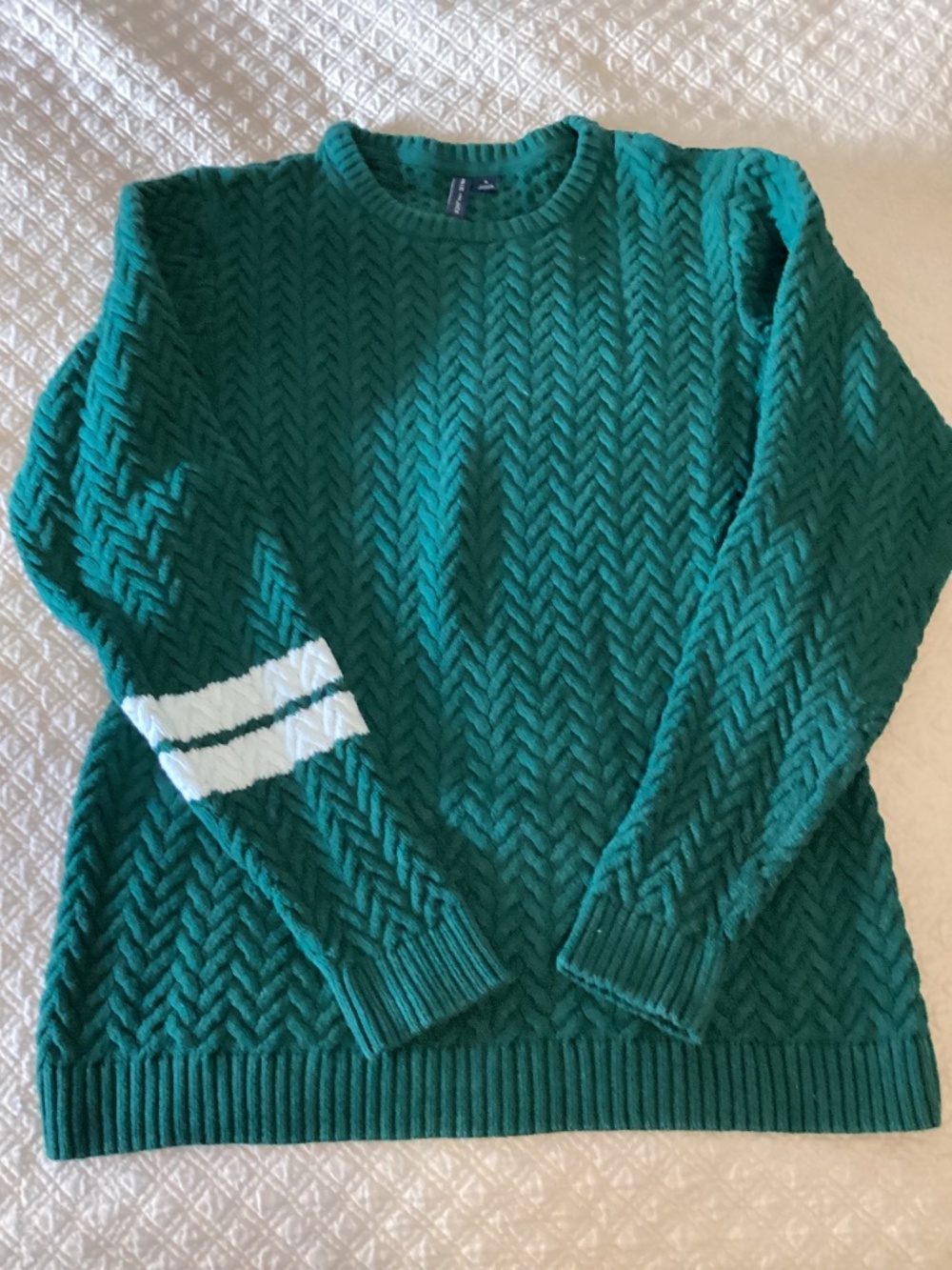 Janie and Jack boys size 16 green cable knit sweater